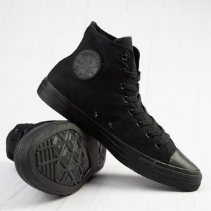 All back high top converse size 11 men 13 women